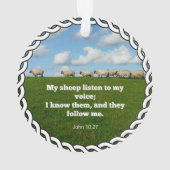 Bijbelvers, Johannes 10:27, Mijn schapen... Ornament (achterkant)