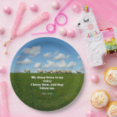 Bijbelvers, Johannes 10:27, Mijn schapen... Papieren Bordje (Feest)