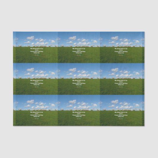 Bijbelvers, Johannes 10:27, Mijn schapen... Tissuepapier (Voorkant)