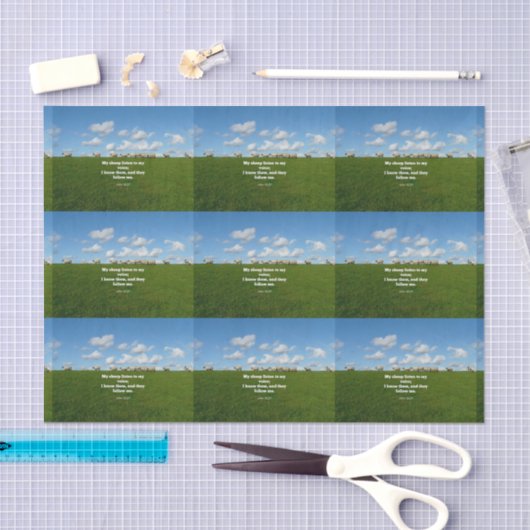 Bijbelvers, Johannes 10:27, Mijn schapen... Tissuepapier (Craft)