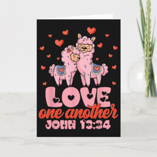 Bijbelvers Johannes 13&#  Llama Valentijnsdag Chr Kaart
