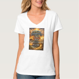Bijbelvers Johannes 3:16 Dames V-hals T-shirt