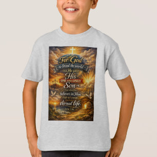 Bijbelvers Johannes 3:16 Kids T-shirt