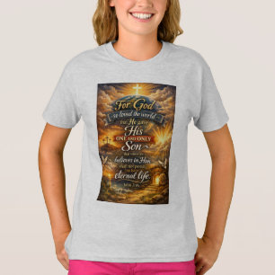 Bijbelvers Johannes 3:16 Meisjes T-shirt
