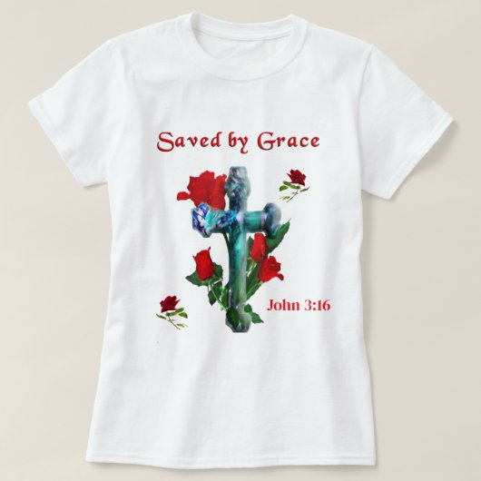 Bijbelvers Johannes 3:16 T-shirt (Design voorkant)