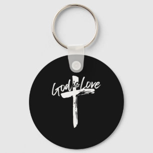 Bijbelvers Johannes 4_8 God Is Liefde Christelijk Sleutelhanger