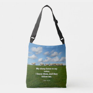 Bijbelvers, John 10:27, Crossbody Tas