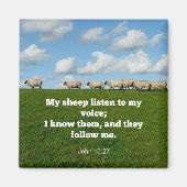 Bijbelvers, John 10:27, Magneet (Voorkant)