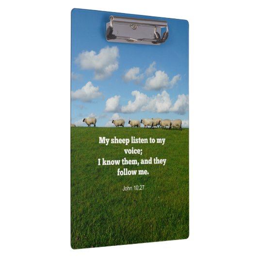 Bijbelvers, John 10:27, Mijn schapen.. Klembord (Rechts)