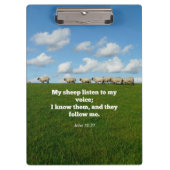 Bijbelvers, John 10:27, Mijn schapen.. Klembord (Voorkant)