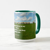 Bijbelvers, John 10:27, Mijn schapen.. Mok (Voorkant rechts)