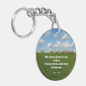 Bijbelvers, John 10:27, schapen, Sleutelhanger (Voorkant Links)