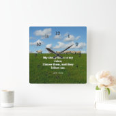 Bijbelvers, John 10:27, schapen, Vierkante Klok (Huis)