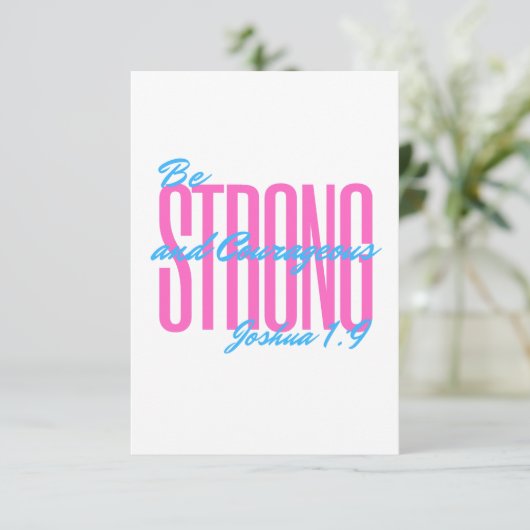 Bijbelvers Jozua 1:9 Bedankkaart (Staand voorkant)