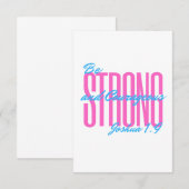 Bijbelvers Jozua 1:9 Bedankkaart (Voorkant / Achterkant)