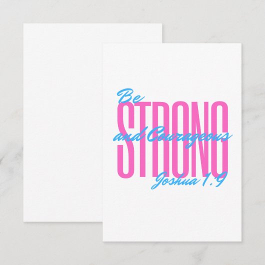 Bijbelvers Jozua 1:9 Bedankkaart (Voorkant / Achterkant)