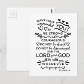 Bijbelvers Jozua 1:9 Briefkaart (Voorkant / Achterkant)