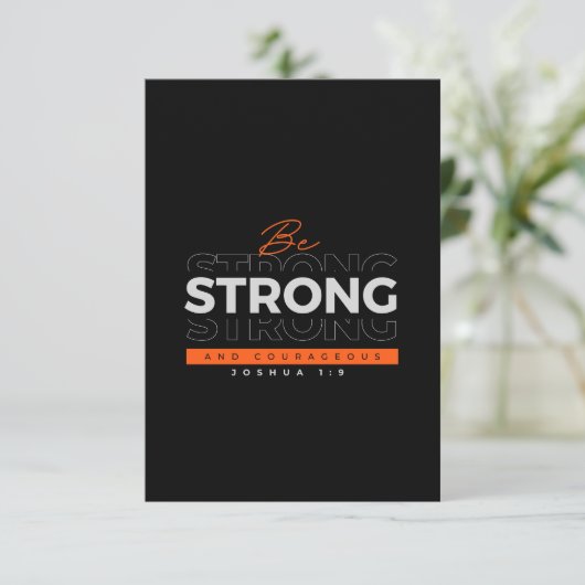 Bijbelvers Jozua 1:9 Kaart (Staand voorkant)