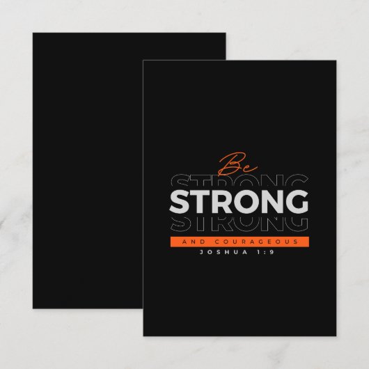 Bijbelvers Jozua 1:9 Kaart (Voorkant / Achterkant)