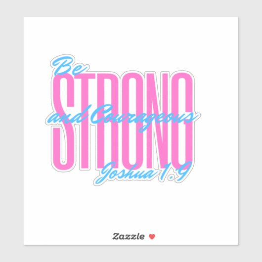 Bijbelvers Jozua 1:9 Sticker (Vel)