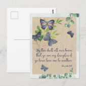 Bijbelvers Kaart Johannes 13:35 KJV - Briefkaart (Voorkant / Achterkant)