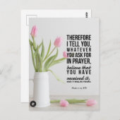 Bijbelvers Kaart Marcus 11:24 - Briefkaart (Voorkant / Achterkant)