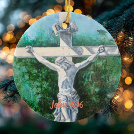 Bijbelvers KERST ACCENT Origineel Kunstwerk Keramisch Ornament