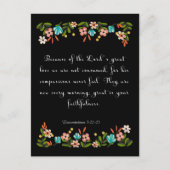 Bijbelvers Kunst - Klaaglied 3:22-23 Briefkaart (Voorkant)