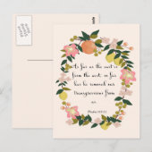 Bijbelvers Kunst - Psalm 103:12 Briefkaart (Voorkant / Achterkant)