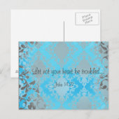 Bijbelvers: Laat uw hart niet zijn Briefkaart (Voorkant / Achterkant)