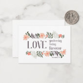 Bijbelvers: Liefde gisteren, vandaag, voor altijd Notitiekaartje (Voorkant / Achterkant in situ)