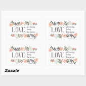 Bijbelvers: Liefde gisteren, vandaag, voor altijd Rechthoekige Sticker (Vel)