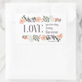 Bijbelvers: Liefde gisteren, vandaag, voor altijd Rechthoekige Sticker (Tas)