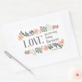 Bijbelvers: Liefde gisteren, vandaag, voor altijd Rechthoekige Sticker (Envelop)