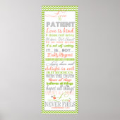 Bijbelvers "Liefde is" 1Korintiërs Poster (Voorkant)