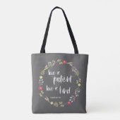 Bijbelvers: Liefde is patiënt, Liefde is vriendeli Tote Bag (Achterkant)