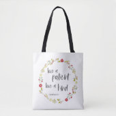 Bijbelvers: Liefde is patiënt, Liefde is vriendeli Tote Bag (Voorkant)