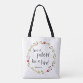 Bijbelvers: Liefde is patiënt, Liefde is vriendeli Tote Bag (Achterkant)