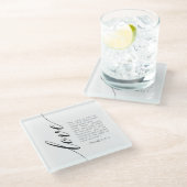 Bijbelvers liefdesscriptie Glazen Onderzetter (Schuin)