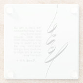 Bijbelvers liefdesscriptie Glazen Onderzetter (Achterkant)