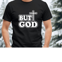 Bijbelvers 'Maar God' Typografie Personaliseren T-shirt