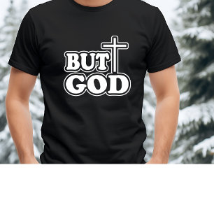 Bijbelvers 'Maar God' Typografie Personaliseren T-shirt