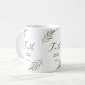 Bijbelvers Matteüs verlaat Schrift Koffie Mok (Voorkant links)