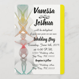 Bijbelvers Meerkleurige huwelijksuitnodigingen Kaa Kaart