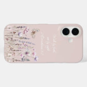 Bijbelvers met bloemen Case-Mate iPhone case (Achterkant (horizontaal))