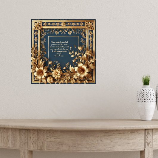 - Bijbelvers met erfgoed sierlijke aanpasbare down Poster