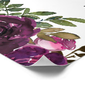 Bijbelvers met roze roze florale geschriften poster (Hoek)