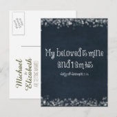 Bijbelvers : Mijn Geliefde is van mij en ik ben va Aankondigingskaart (Voorkant / Achterkant)