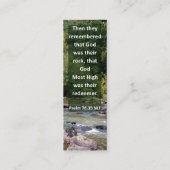 Bijbelvers Mijn Rock Mijn Verlosser Mini Bladwijze Contactkaartje (Achterkant)