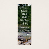 Bijbelvers Mijn Rock Mijn Verlosser Mini Bladwijze Visitekaartjes (Voorkant)